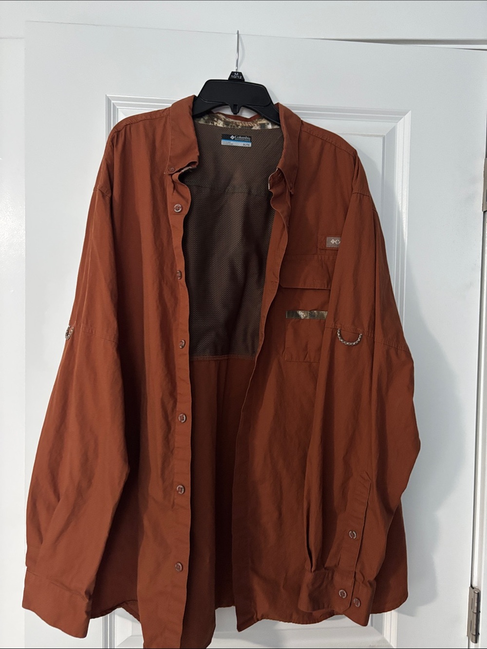 Columbia Men’s Rust Orange Lightweight Shirt Jacket Size XL/TG
